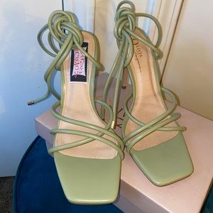 Sage green heels size 8.5